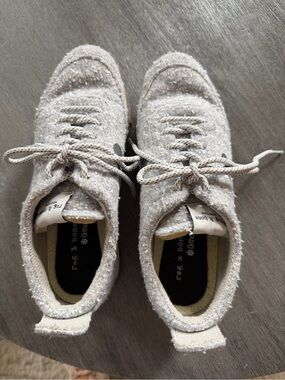 rag & bone Cream/Tan Textured Wool Sneakers